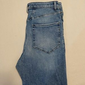 Express Cropped Skinny High Rise Denim Jeans — size 12